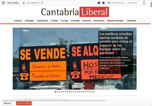 Anteprima del sito Cantabria Liberal, media di Spagna per articoli sponsorizzati