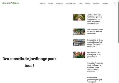 Podgląd witryny Jardin et Potager, medium z kraju Francja do artykułów sponsorowanych