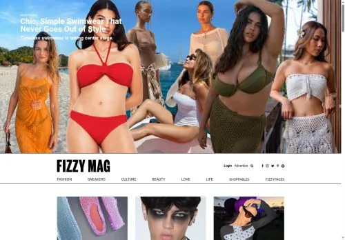 Forhåndsvisning av nettstedet Fizzy Mag, medium fra USA for sponsede artikler