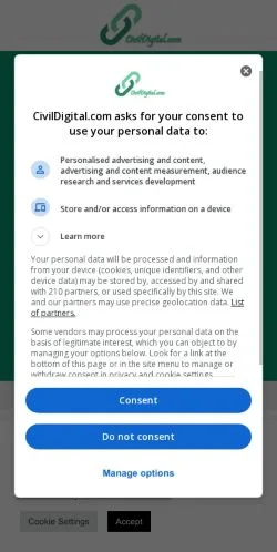 Anteprima del sito Civil Digital, media di Stati Uniti per articoli sponsorizzati