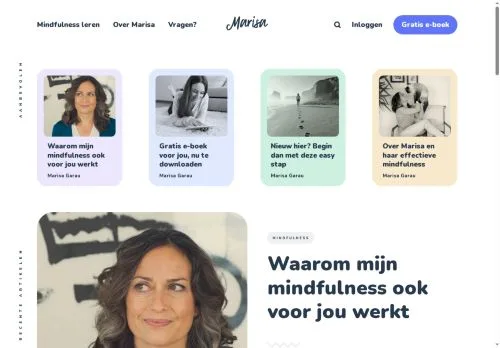 Podgląd witryny Growing Mindfulness, medium z kraju Holandia do artykułów sponsorowanych