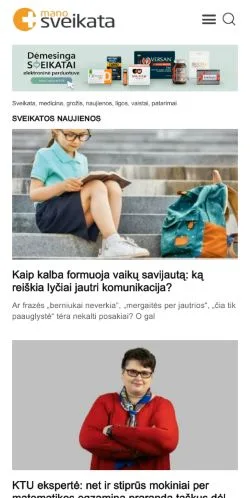 Podgląd witryny Manosveikata, medium z kraju Litwa do artykułów sponsorowanych