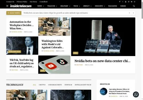 Aperçu du site Inside Telecom, média de États-Unis pour articles sponsorisés