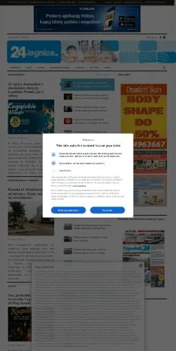 Anteprima del sito 24 Legnica, media di Polonia per articoli sponsorizzati