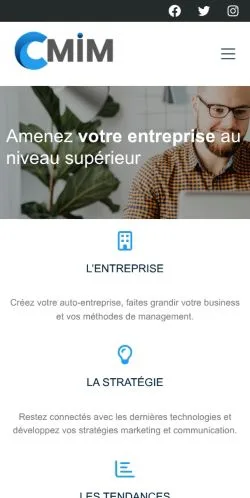 Aperçu du site CMIM, média de France pour articles sponsorisés