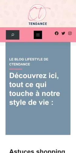 Pré-visualização do site CTendance, meio de França para artigos patrocinados