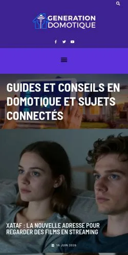 Pré-visualização do site Generation Domotique, meio de França para artigos patrocinados