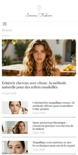 スポンサード記事向けのフランスメディア、Iemmafashionのサイトプレビュー