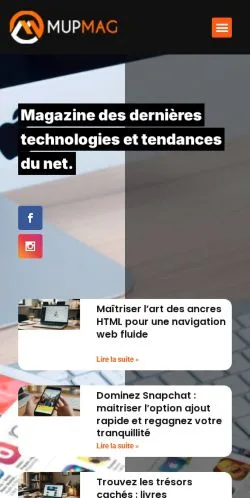 Anteprima del sito Mupmag, media di Francia per articoli sponsorizzati
