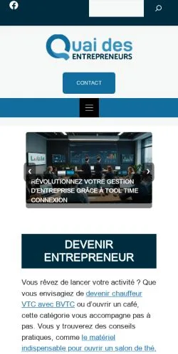 Podgląd witryny Quai Des Entrepreneurs, medium z kraju Francja do artykułów sponsorowanych