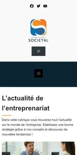 Vorschau der Website Sociétal, Medium aus Frankreich für gesponserte Artikel