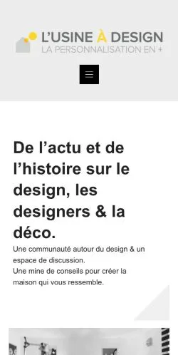 Podgląd witryny Usine à Design, medium z kraju Francja do artykułów sponsorowanych
