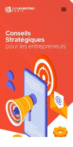 Anteprima del sito Data Marketing Paris, media di Francia per articoli sponsorizzati