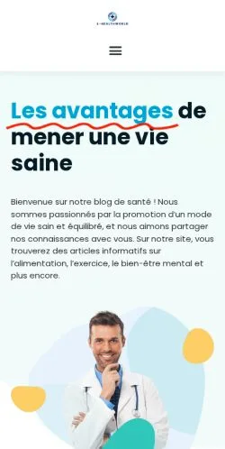 Anteprima del sito E-Health Word, media di Francia per articoli sponsorizzati