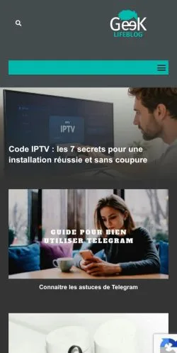 Anteprima del sito Geek Life Blog, media di Francia per articoli sponsorizzati