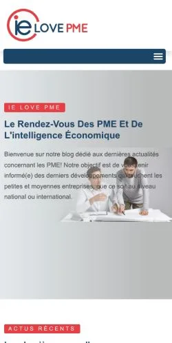 Anteprima del sito IeLovePme, media di Francia per articoli sponsorizzati