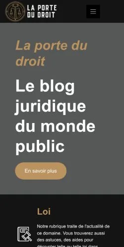 Anteprima del sito La Porte du Droit, media di Francia per articoli sponsorizzati