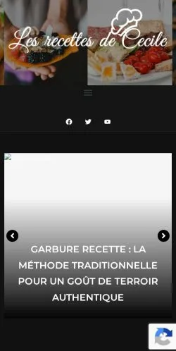 Anteprima del sito Les Recettes De Cecile, media di Francia per articoli sponsorizzati