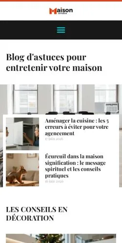 スポンサード記事向けのフランスメディア、Maison Aimableのサイトプレビュー