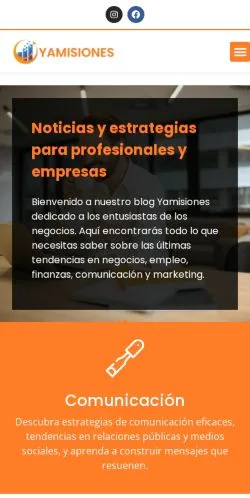 Voorbeeld van de site YaMisiones, medium uit Spanje voor gesponsorde artikelen