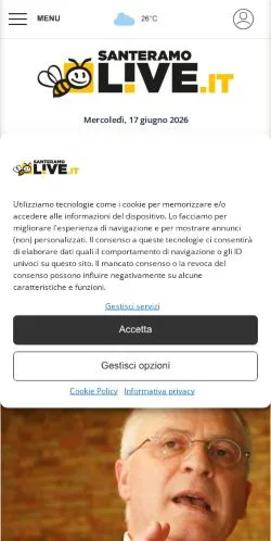 Anteprima del sito SanteramoLive, media di Italia per articoli sponsorizzati