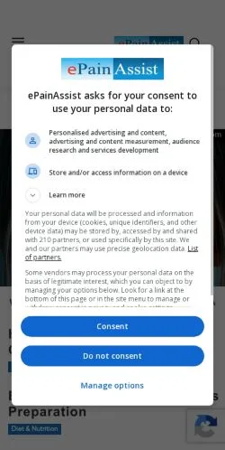스폰서 기사용 미국 매체 Epainassist 사이트 미리보기