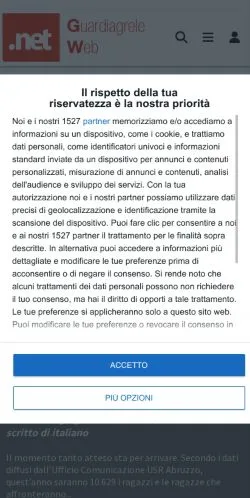 스폰서 기사용 이탈리아 매체 Guardiagrele Web 사이트 미리보기