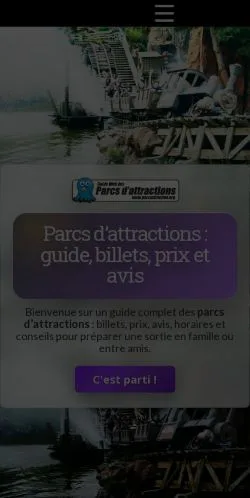 Vista previa del sitio Parcs d'attractions, medio de Francia para artículos patrocinados