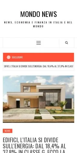 Podgląd witryny Mondo News, medium z kraju Włochy do artykułów sponsorowanych