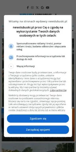 Anteprima del sito NewsLubuski, media di Polonia per articoli sponsorizzati