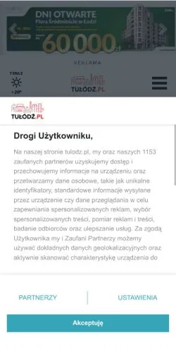Anteprima del sito TuLodz, media di Polonia per articoli sponsorizzati