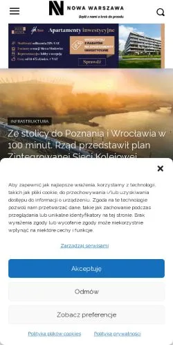 Podgląd witryny Nowa Warszawa, medium z kraju Polska do artykułów sponsorowanych
