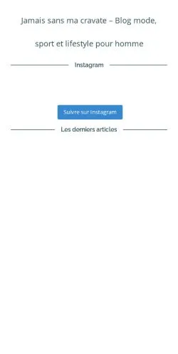 Vista previa del sitio Jamais Sans Ma Cravate, medio de Francia para artículos patrocinados