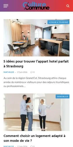 Anteprima del sito Culture Commune, media di Francia per articoli sponsorizzati