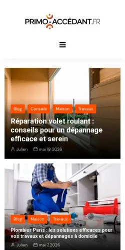 Anteprima del sito Primo-Accedant, media di Francia per articoli sponsorizzati