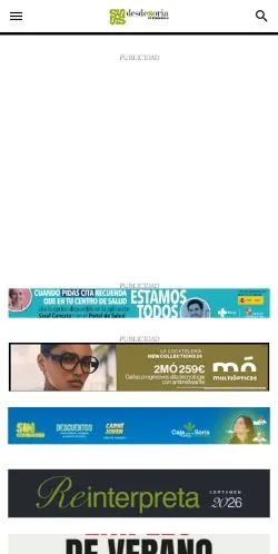 Anteprima del sito DesdeSoria, media di Spagna per articoli sponsorizzati