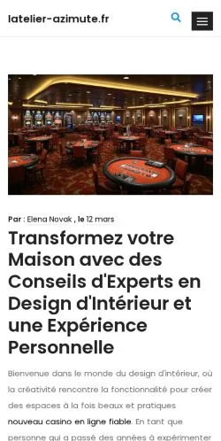 Anteprima del sito L'Atelier Azimute, media di Francia per articoli sponsorizzati