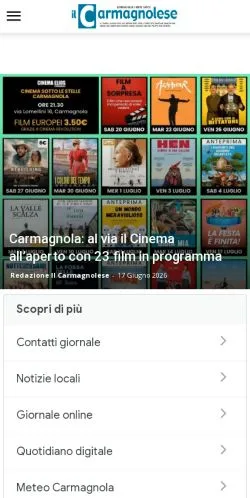 Anteprima del sito Il Carmagnolese, media di Italia per articoli sponsorizzati