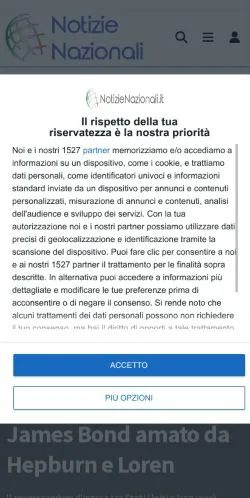 Anteprima del sito Notizie Nazionali, media di Italia per articoli sponsorizzati