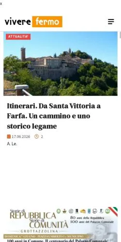 스폰서 기사용 이탈리아 매체 Vivere Fermo 사이트 미리보기