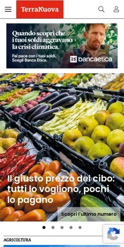Anteprima del sito Terra Nuova, media di Italia per articoli sponsorizzati