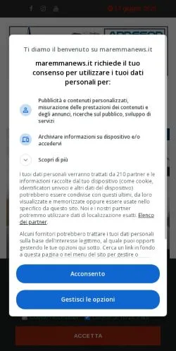 Anteprima del sito Maremma News, media di Italia per articoli sponsorizzati