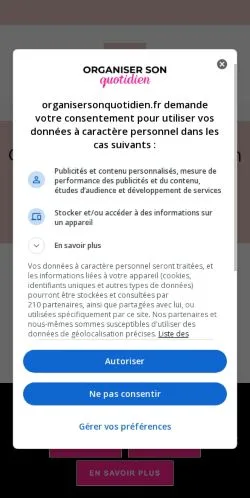 Anteprima del sito Organiser Son Quotidien, media di Francia per articoli sponsorizzati