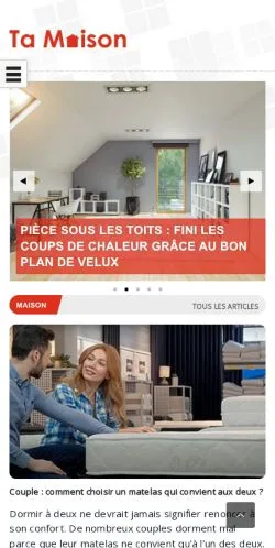 Anteprima del sito Ta Maison, media di Francia per articoli sponsorizzati