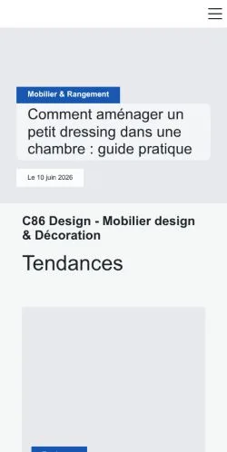 Anteprima del sito C86 Design, media di Francia per articoli sponsorizzati