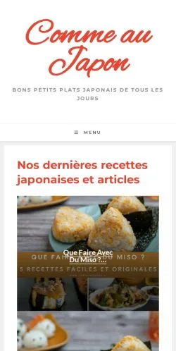 Anteprima del sito Comme au Japon, media di Francia per articoli sponsorizzati