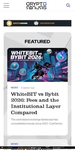 Förhandsvisning av webbplatsen CryptoNinjas, medium i USA för sponsrade artiklar