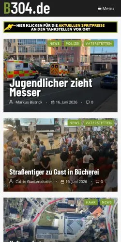 Aperçu du site B304, média de Allemagne pour articles sponsorisés