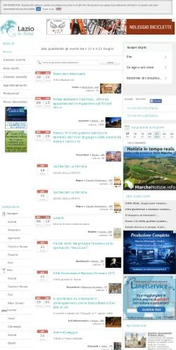 Anteprima del sito Lazio in Festa, media di Italia per articoli sponsorizzati
