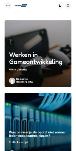 Anteprima del sito Nieuwsszw, media di Paesi Bassi per articoli sponsorizzati
